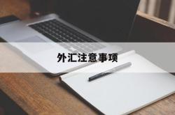 外汇注意事项(进行外汇交易前要关注哪些信息)